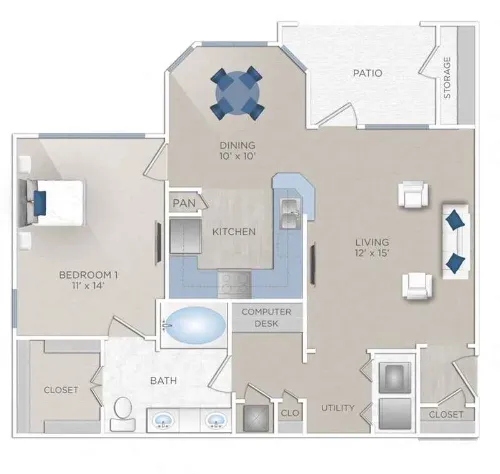 Vista Ridge Apartment Homes San Antonio Floorplan 2