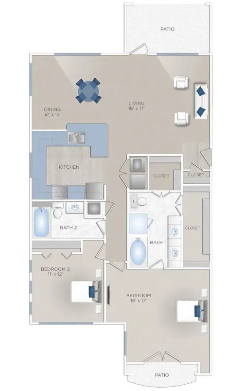 Vista Ridge Apartment Homes San Antonio Floorplan 6