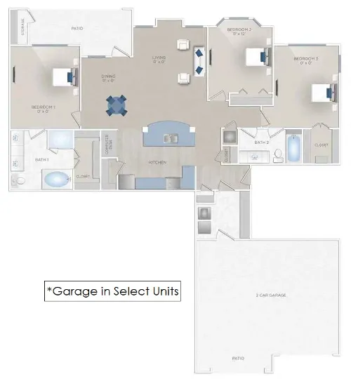 Vista Ridge Apartment Homes San Antonio Floorplan 7