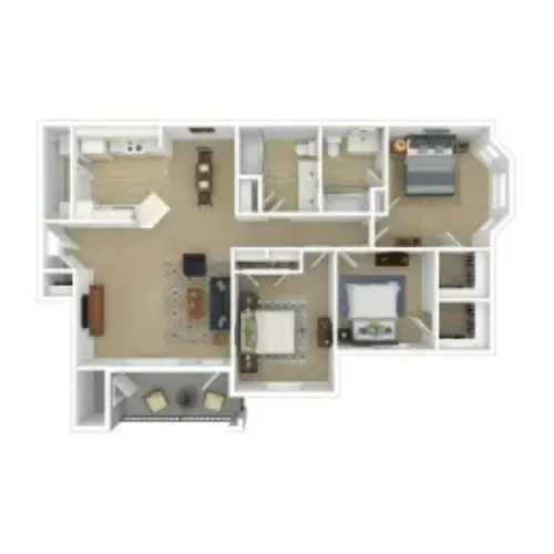 Vistas of Vance Jackson Apartments San Antonio FloorPlan 3