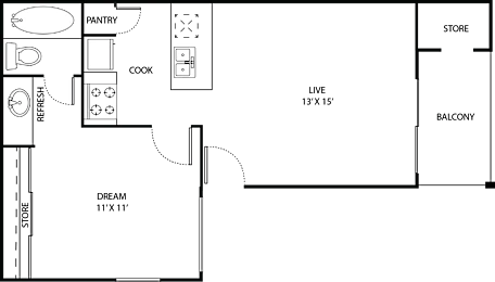 Walnut Hill Apartments San Antonio Floorplan 2