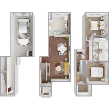 West Creek Townhomes San Antonio Floorplan 1