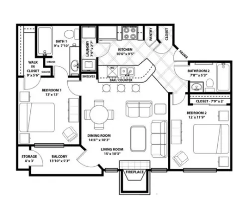 Westmount at Three Fountains San Antonio FloorPlan 7