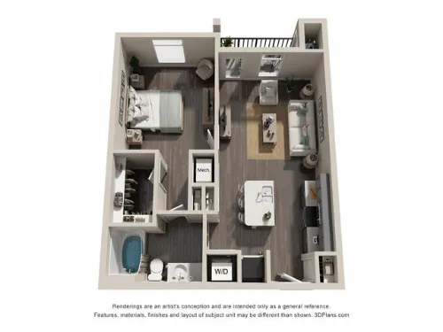 Westpointe Oaks Apartments San Antonio FloorPlan 2