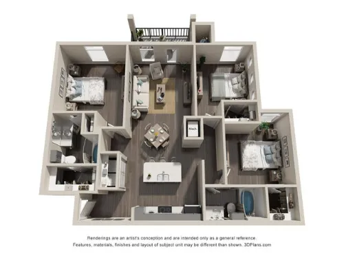 Westpointe Oaks Apartments San Antonio FloorPlan 9