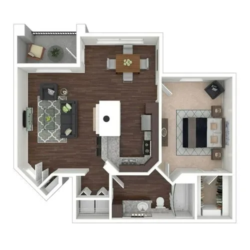 Whispering Creek Villas Apartment Homes San Antonio FloorPlan 1