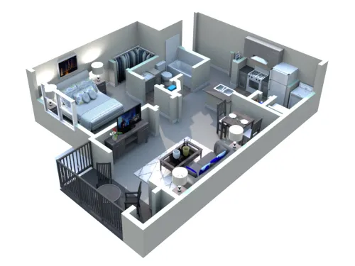White Rock Apartment Homes San Antonio FloorPlan 2