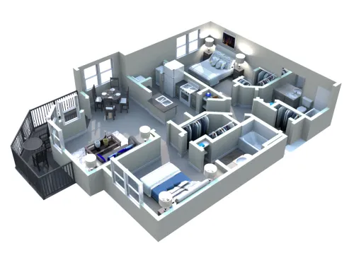 White Rock Apartment Homes San Antonio FloorPlan 7