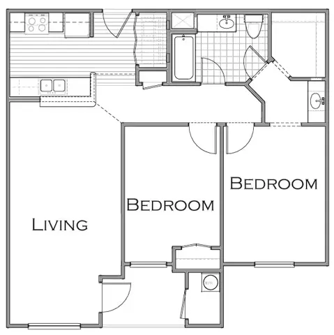 Woodlawn Ranch Apartments San Antonio Floorplan 2