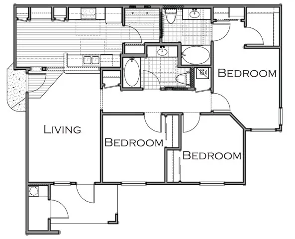 Woodlawn Ranch Apartments San Antonio Floorplan 2