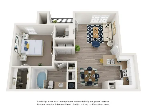 Wyndham Apartments Lubbock FloorPlan 1