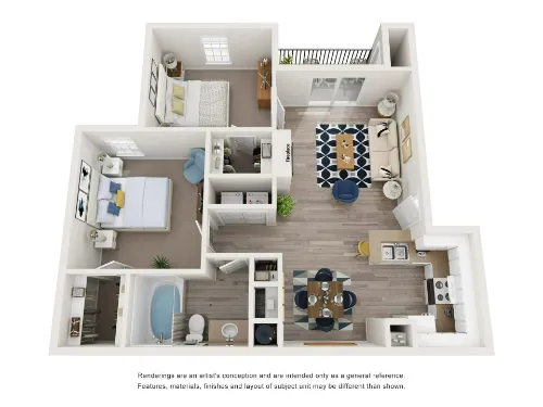 Wyndham Apartments Lubbock FloorPlan 2