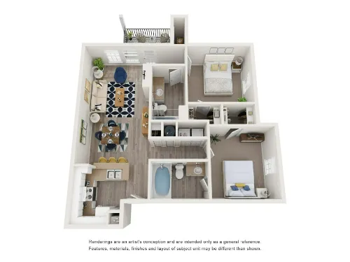 Wyndham Apartments Lubbock FloorPlan 3