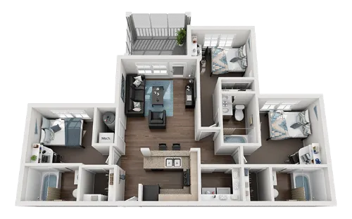 Cabana Beach San Marcos Floorplan 3