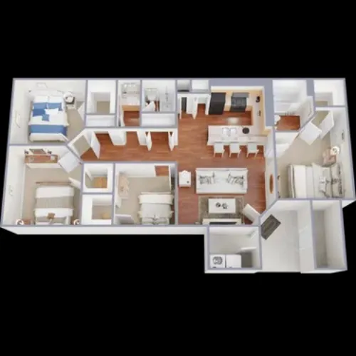Cameron Court Apartments floor plan 5