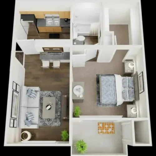 District West Apartments Lubbock FloorPlan 1