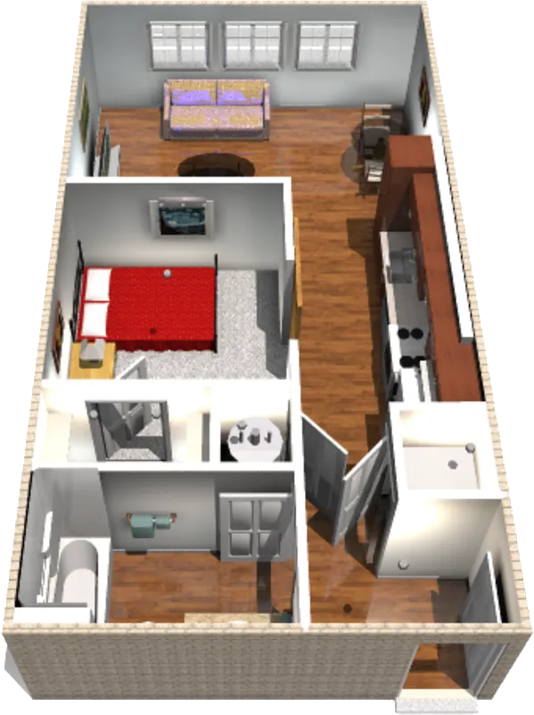 El Mirador Apartments Lubbock FloorPlan 1