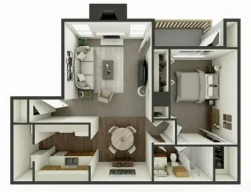 Hunters Way Apartments Lubbock FloorPlan 4