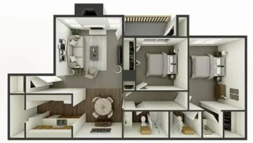 Hunters Way Apartments Lubbock FloorPlan 6