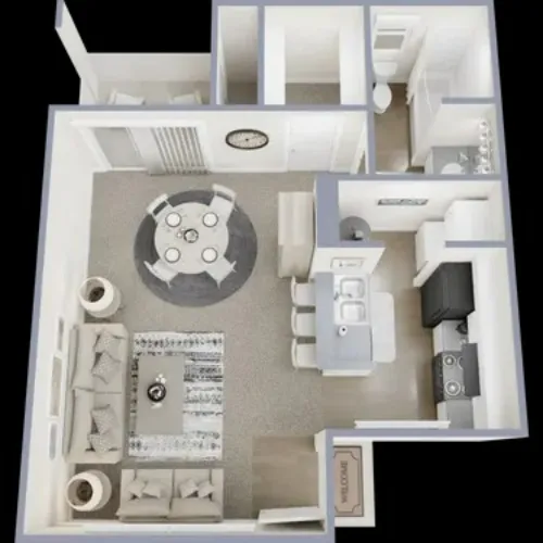 Meridian Park Apartments Lubbock FloorPlan 1