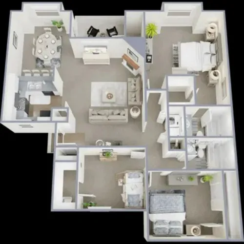Meridian Park Apartments Lubbock FloorPlan 6