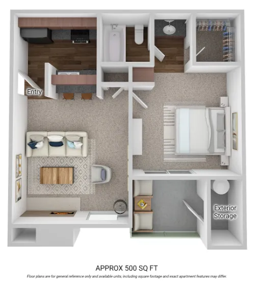 Palisades Park Apartments Universal City Floorplan 1