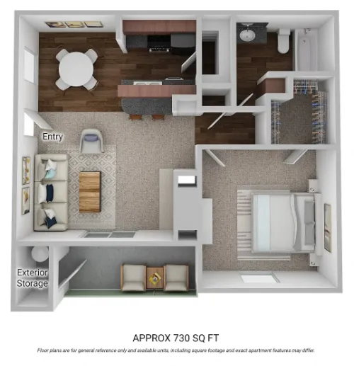 Palisades Park Apartments Universal City Floorplan 3