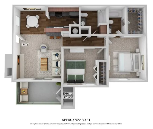 Palisades Park Apartments Universal City Floorplan 5