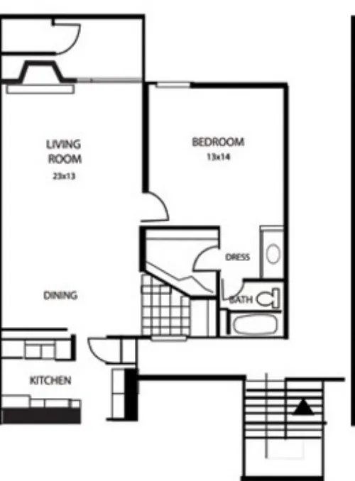 Parkridge Place Apartments Lubbock FloorPlan 1
