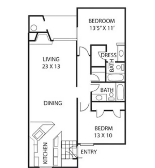 Parkridge Place Apartments Lubbock FloorPlan 2