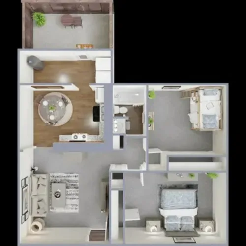 Parkside Apartments Lubbock FloorPlan 6