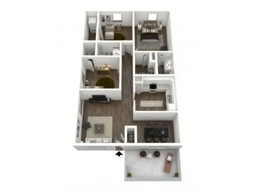 Savannah Oaks Apartments floor plan 3