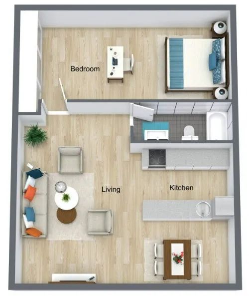 Somerset Apartments Lubbock FloorPlan 2