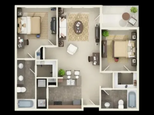 The Centre Suites Lubbock FloorPlan 10