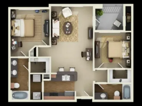 The Centre Suites Lubbock FloorPlan 11