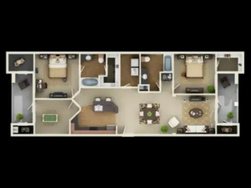 The Centre Suites Lubbock FloorPlan 12