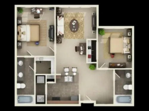 The Centre Suites Lubbock FloorPlan 13