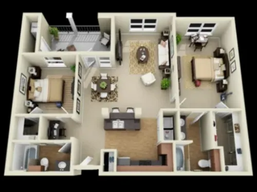 The Centre Suites Lubbock FloorPlan 14