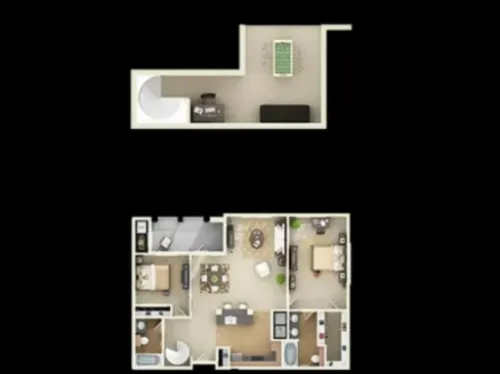 The Centre Suites Lubbock FloorPlan 16