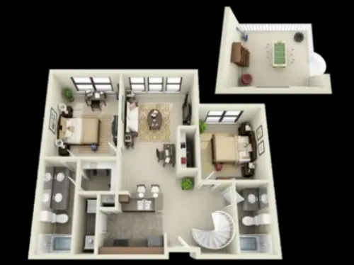 The Centre Suites Lubbock FloorPlan 17