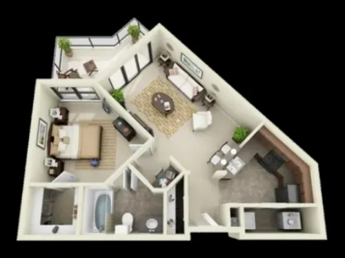 The Centre Suites Lubbock FloorPlan 2