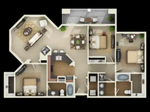 The Centre Suites Lubbock FloorPlan 21