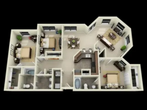 The Centre Suites Lubbock FloorPlan 22