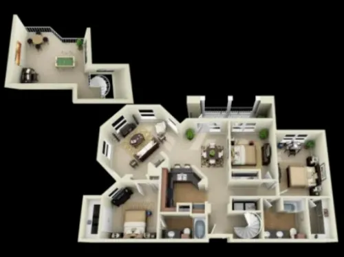 The Centre Suites Lubbock FloorPlan 23