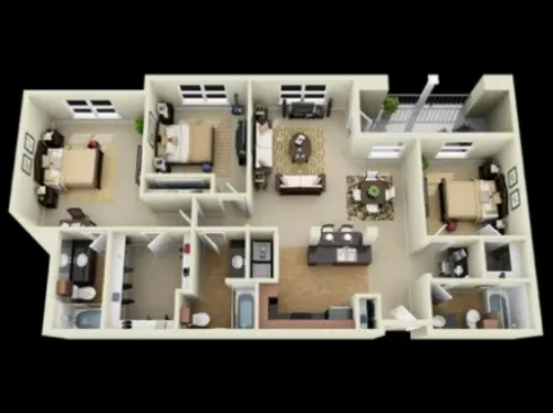 The Centre Suites Lubbock FloorPlan 25