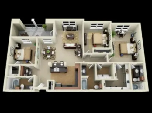 The Centre Suites Lubbock FloorPlan 27