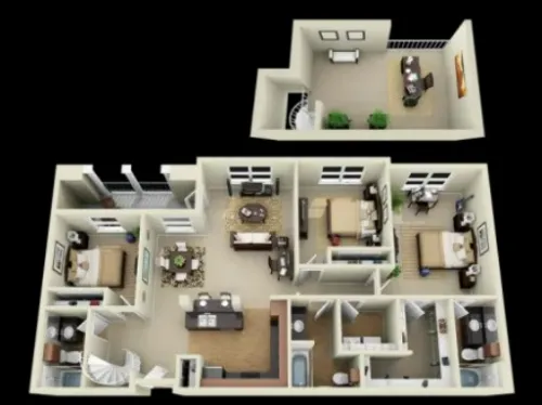 The Centre Suites Lubbock FloorPlan 28
