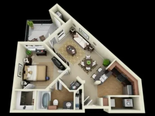 The Centre Suites Lubbock FloorPlan 3