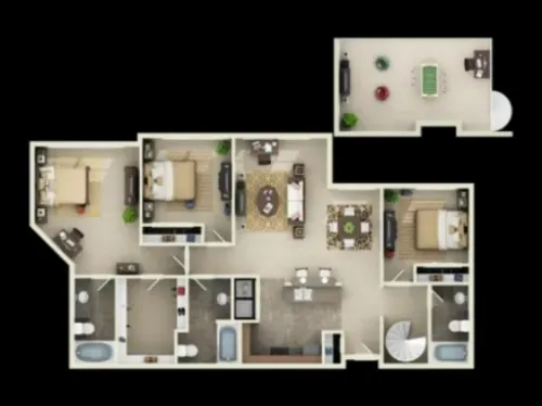 The Centre Suites Lubbock FloorPlan 30