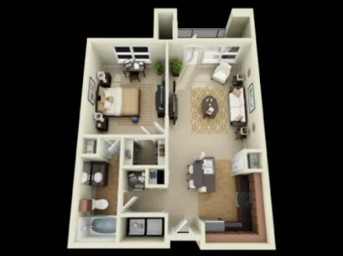 The Centre Suites Lubbock FloorPlan 5